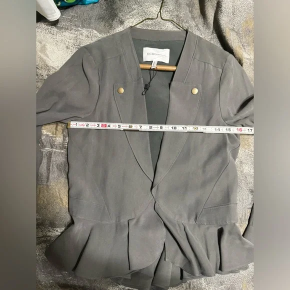 BCBGENERATION Open-Front Peplum Jacket - Picture 3 of 7